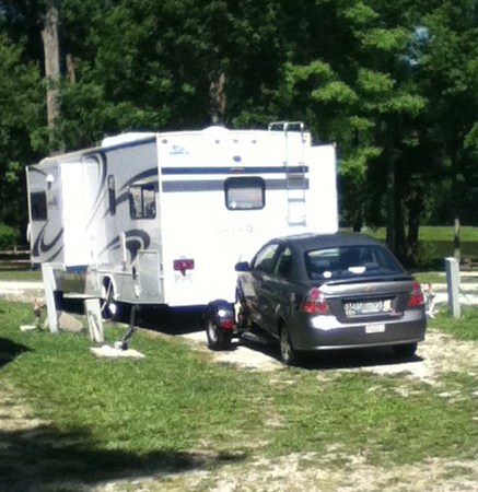 RV parked from behind